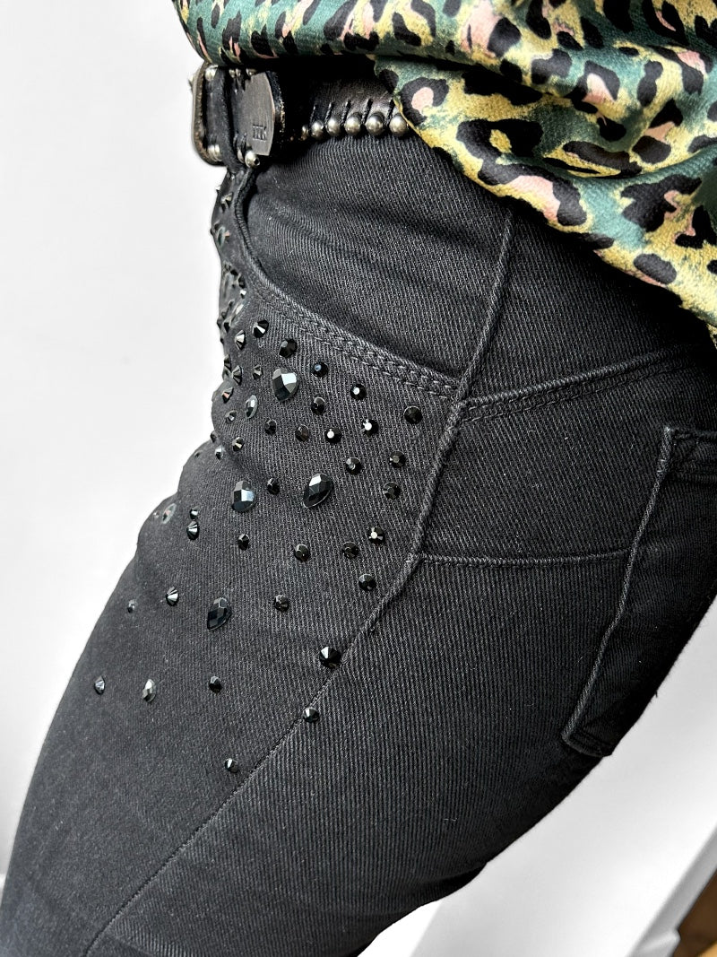 Jean's noir strass