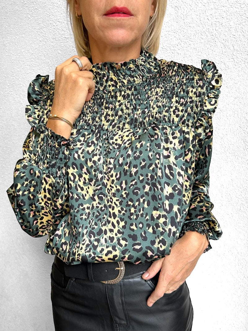 Blouse léopard femme