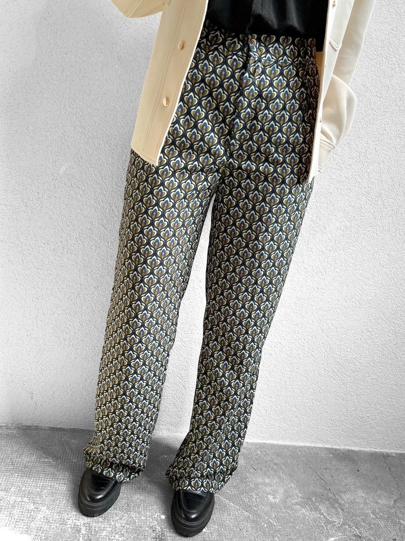 Pantalon en tissu à motif